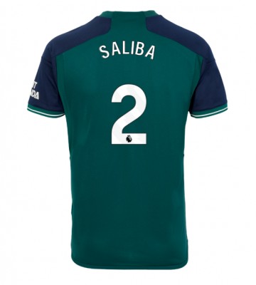 Arsenal William Saliba #2 Tredje trøje 2023-24 Kort ærmer